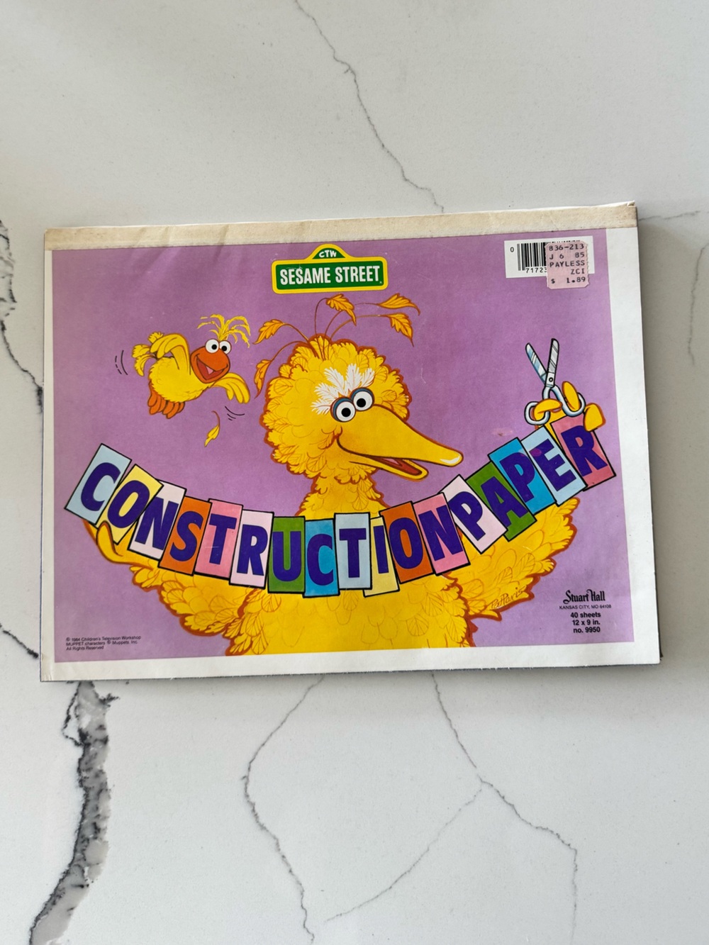 NOS Vintage Sesame Street Construction Paper